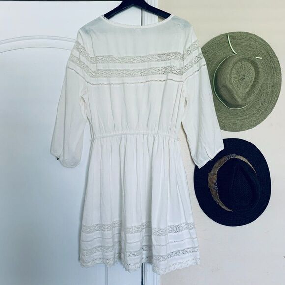 NWOT Forever 21 Boho Festival White Prairie Darling Dress | Size: L - Picture 10 of 12